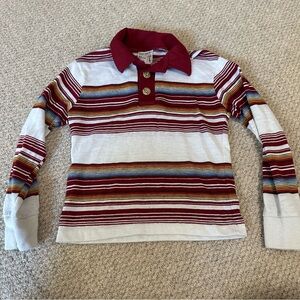 Vintage JCPenney striped long sleeve 80s shirt size 7 large